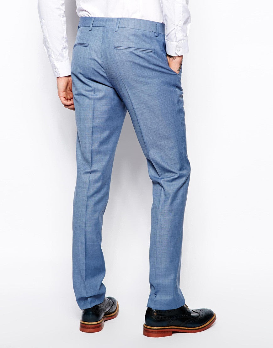 Blue Slim Suit Trousers Thumbnail