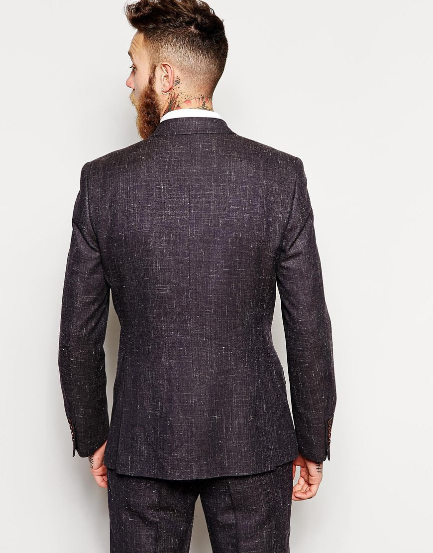 Purple Cotton Suit Jacket Thumbnail