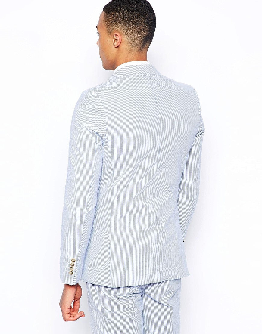 Light Blue Seersucker Jacket Thumbnail