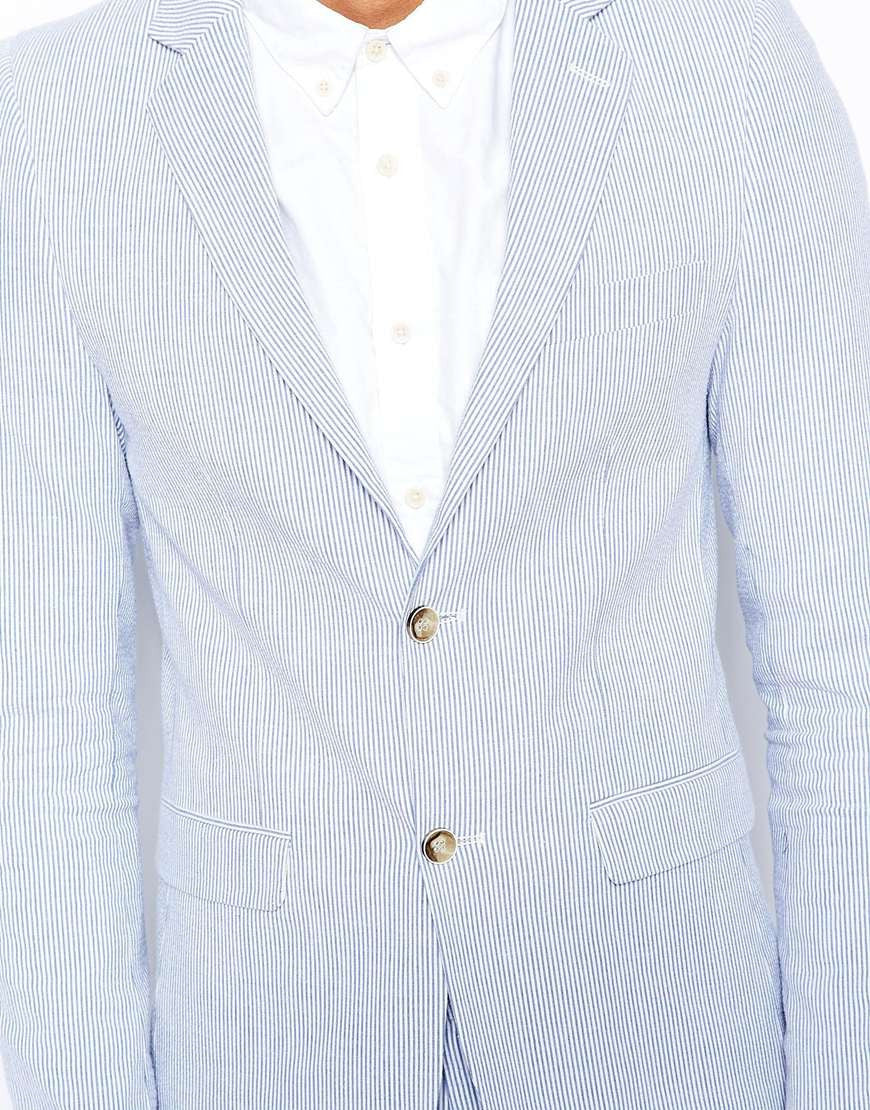 Light Blue Seersucker Jacket Thumbnail