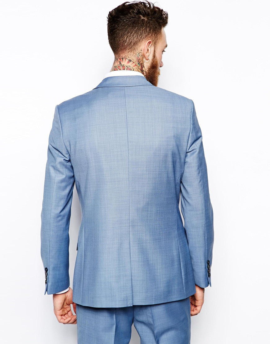 Light Blue Slim Suit Jacket Thumbnail