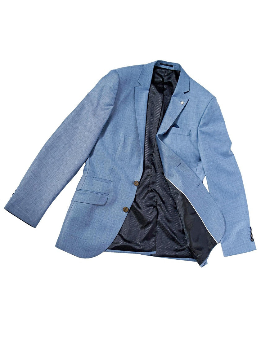 Light Blue Slim Suit Jacket Thumbnail