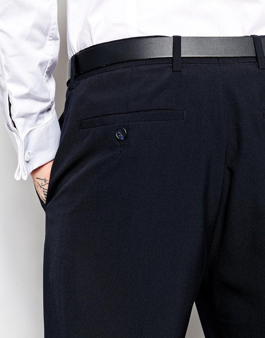 Navy Regular Fit Suit Trousers Thumbnail