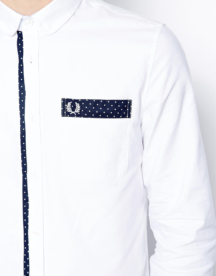 Oxford Shirt with Polka Dot Trim Thumbnail