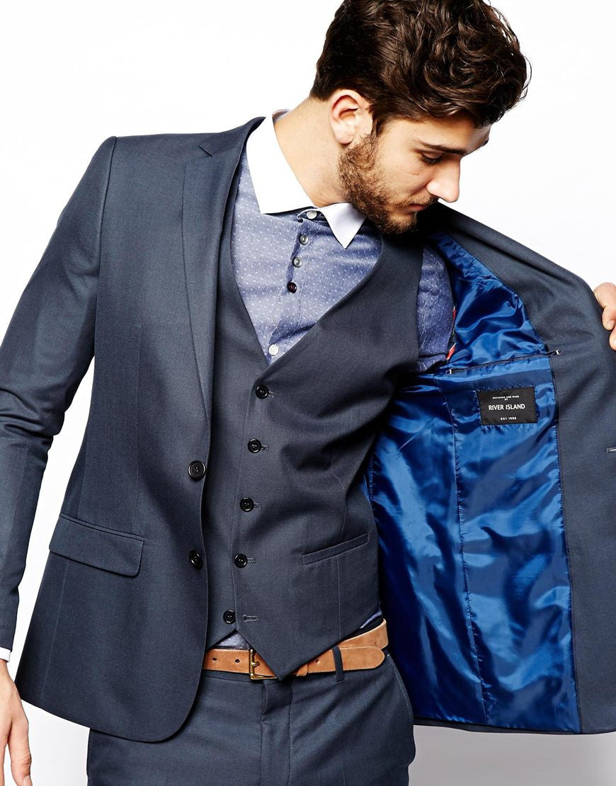 Petrol Suit Jacket Skinny Fit Thumbnail