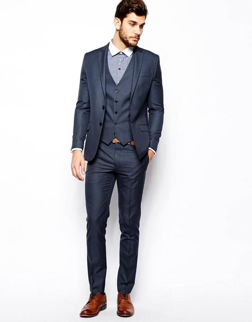 Petrol Suit Jacket Skinny Fit Thumbnail